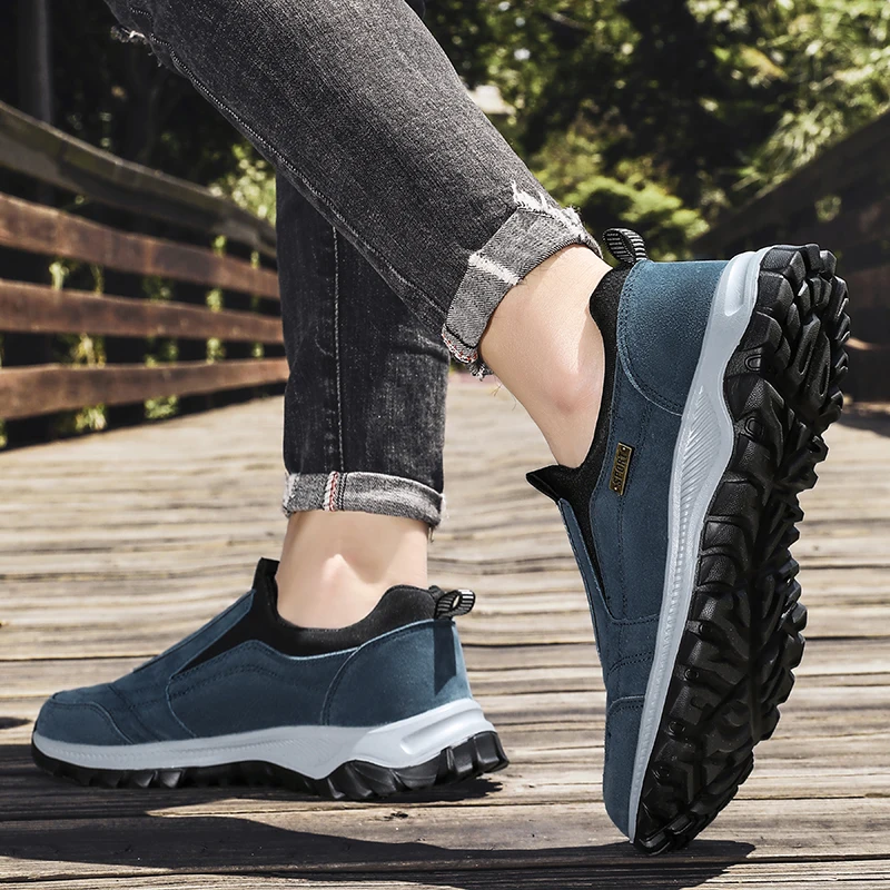 Outdoor Comprehensive Training Shoes Casual Men's Shoes Breathable Suede Leather Shoes Non-slip Walking Shoes Sports Shoes image 4