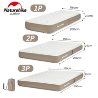 Naturehike Inflatable Mattress Camping Indoor Outdoor Tent Sleeping Pad PVC Air Cushion 1-3 Person Thicken Mat Luxury Bed 25cm