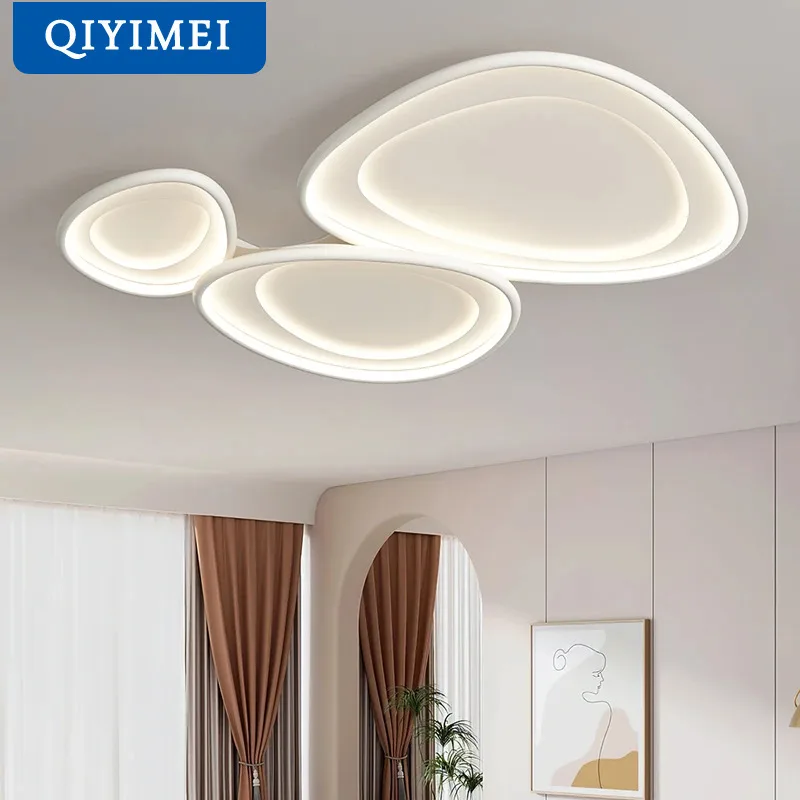 Imagem -04 - Qiyi-led Lustres para Sala de Estar Iluminação Interior Luminária Lâmpadas Lustre de Cozinha Lâmpada Cromada Branca Home Decor