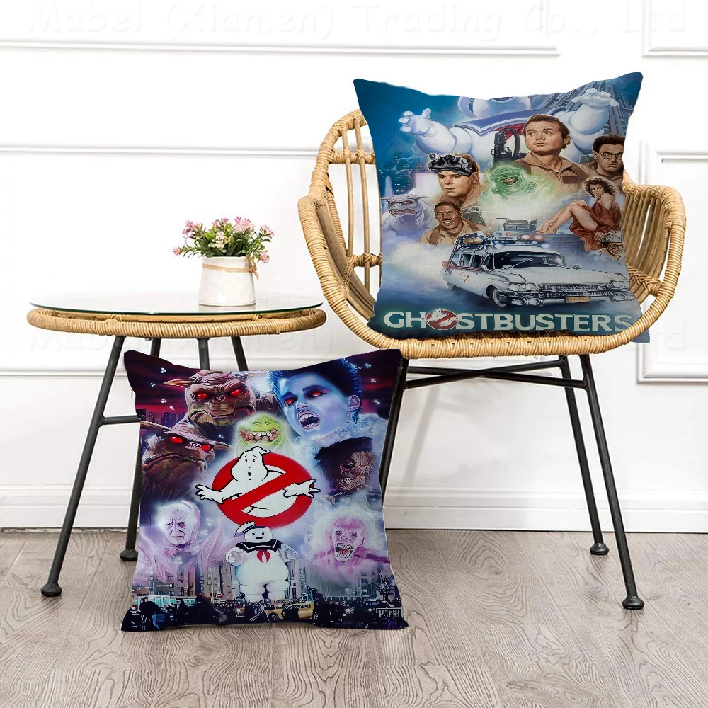 American Movie Ghostbusters Decorative Room Aesthetics Pillow Case Home Decor Bedroom Sofa Bed Couch Pillow Cover 45x45