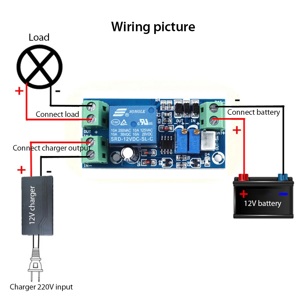 DC 12V/24V 10A/30A Battery Undervoltage Low Voltage Cut off Disconnect Auto Recovery Switch Power Off Protecter  Charge Control