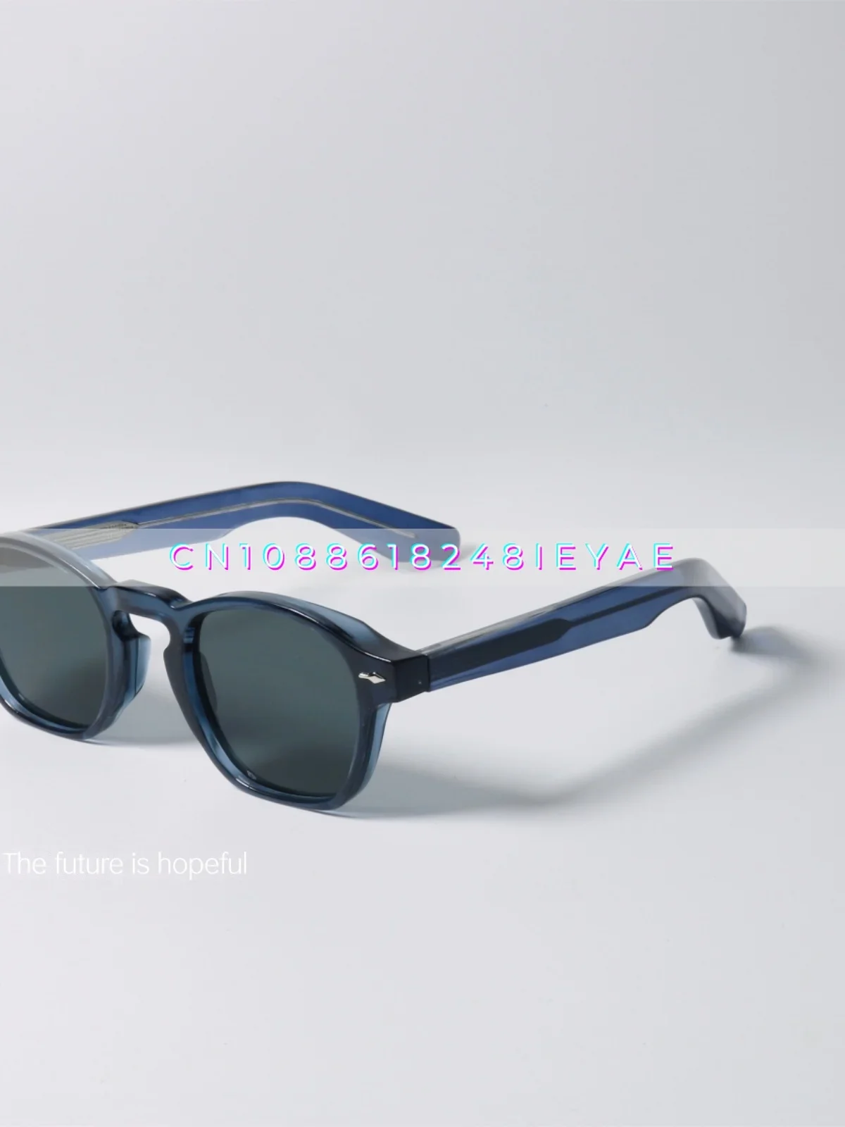 Retro Classic Navy Blue Sunglasses Uv400 Anti-ultraviolet Radiation Versatile Texture Sunglasses