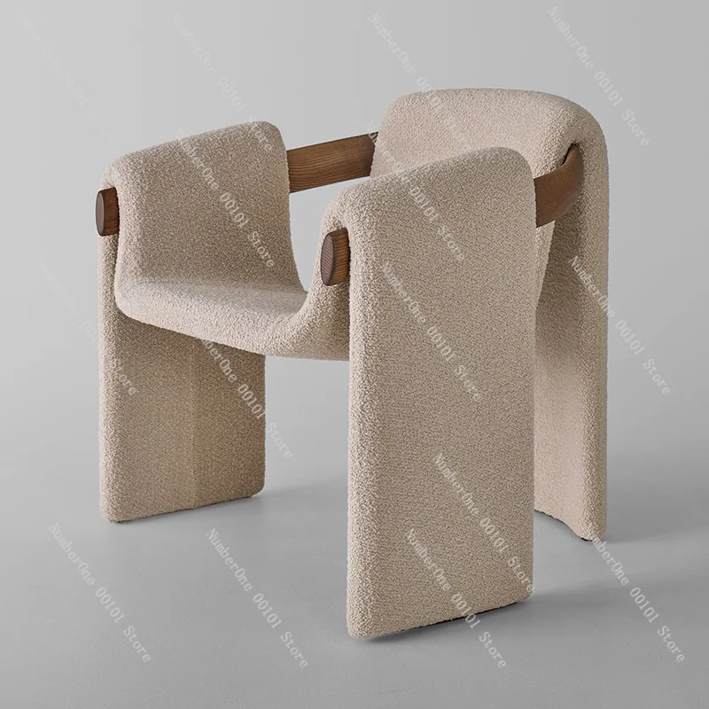 

Nordic Designer Accent Chair, Modern Crab Lounge Chair Solid Wood for Living Room