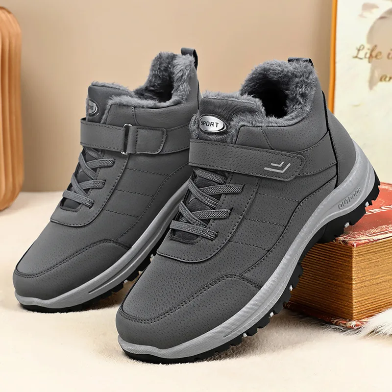 Unisex inverno caldo più stivali da neve in velluto antivento impermeabile confortevole uomo donna scarpe Casual in cotone antiscivolo papà mamma stivali