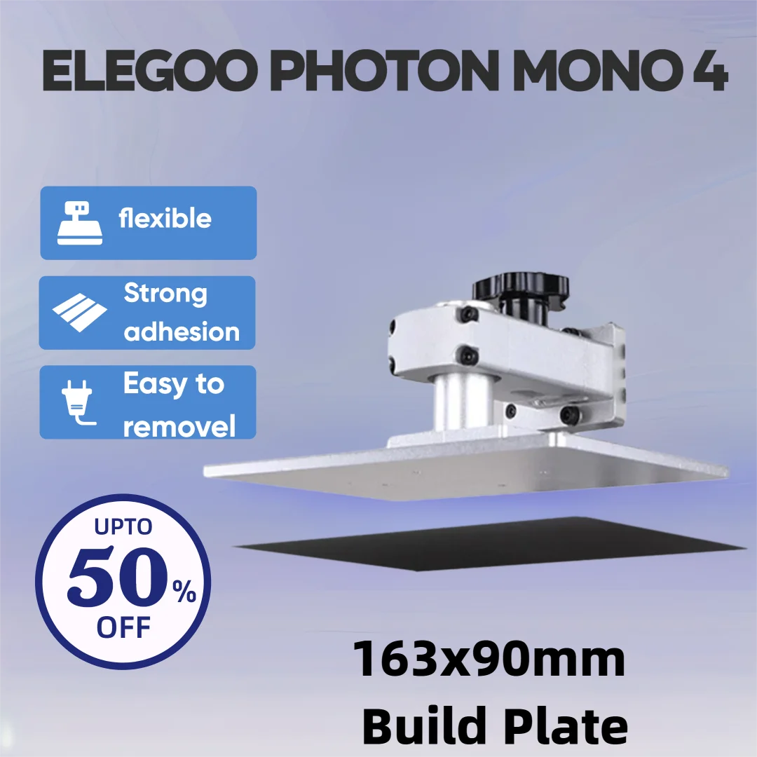 ENERGETIC 3D Resin Magnetic Flexible Steel Plate 163x90mm Anycubic  Photon Mono 4 Strong Adhesion Build Sheet + Hot Bed Sticker