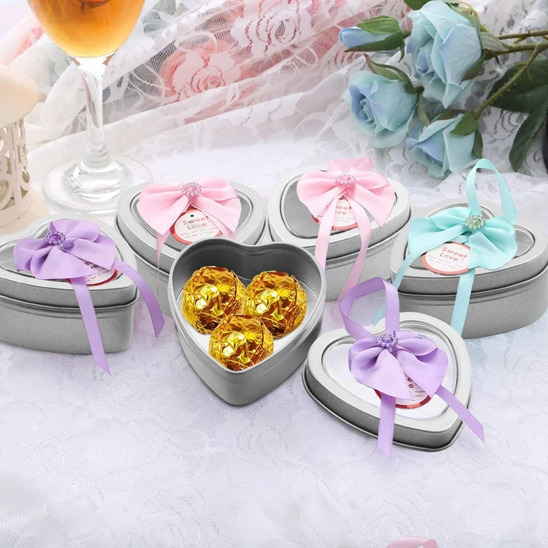 15 Pack Heart Shape Metal Tins Candle Jars Candle Containers Candle Tins Empty Candle Jars For Candle Making, Candies