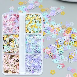 Plum Flower Glitter Epoxy Resin Filling Hollow Out Flowers Resin Sequins For Card Making Macaroon Flakes Scrapbooking DIY Crafts