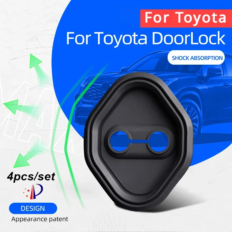 

Car Door Lock Protection Cover Case for Toyota C-HR Highlander RAV4 Vios Camry Avalon Corolla Prius Yaris L Allion