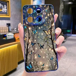 Phone Case For Xiaomi Mi 11 Lite 5G 15 14T 14 13T 13 12T 12 Poco X7 M6 X6 X5 X3 F5 F6 Pro 4G Glow In The Dark Butterfly Cover