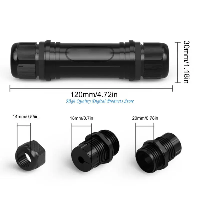 U2JE مقاوم للماء RJ45 موصل مزدوج الرأس في الهواء الطلق مقرنة محول مقرن