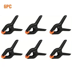 6 Stuks 3Inch Lente Klemmen Zware Plastic Voor Achtergrond Mousseline Canvas Papier Chromakey Scherm Clip Fotostudio Timmerman tool