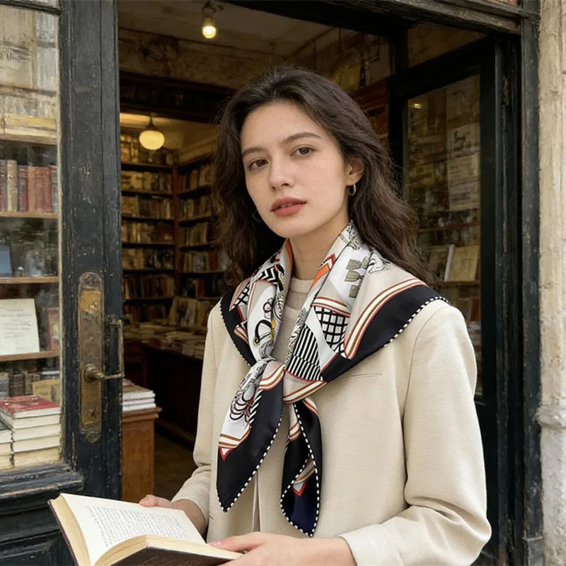 90 Silk Scarf Double Sided Square Silk Scarves Wraps Shawl July Arrival
