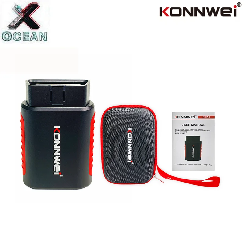 

Fast Shipping Newest KONNWEI KDIAG Full System OBD2 Car Diagnostic Tool For iOS/Android Bluetooth Scan Tool With CAN-FD Protocol