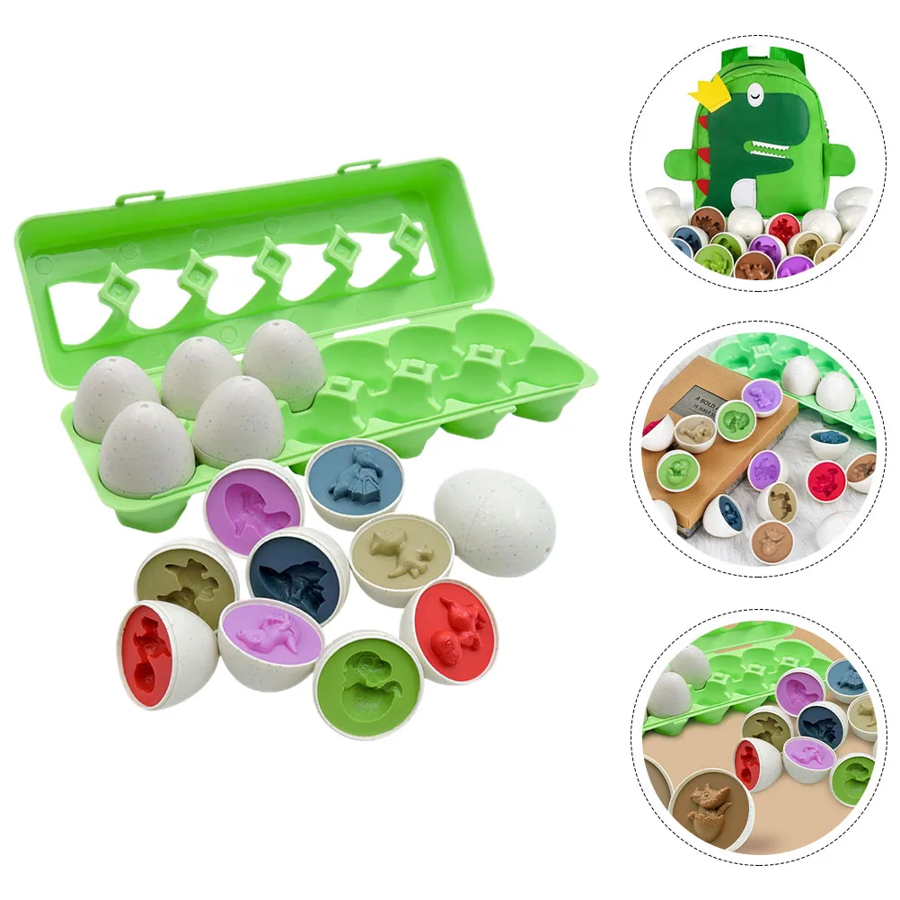 

Dinosaur Matching Eggs Toddler Color Shape Sorting Toys for Toddlers Learning Boys