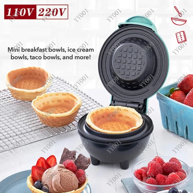 Multi-Function Breakfast Maker US & EU Plug Egg Tart Waffle Egg Roll Ice Cream Cone Baking Machine