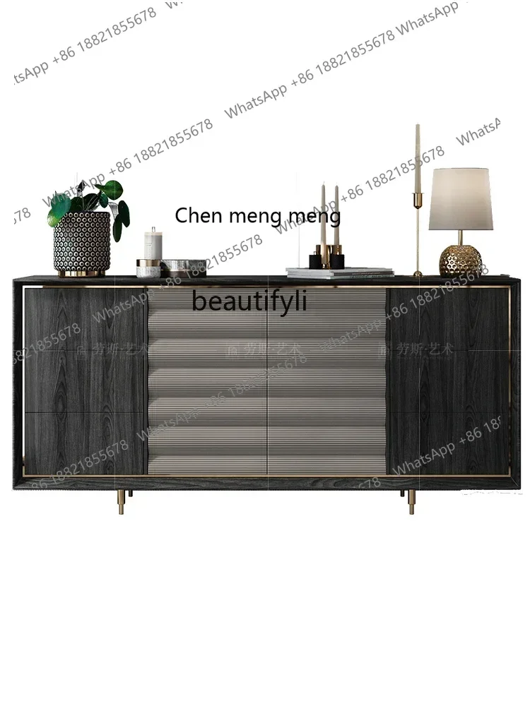X Entrance cabinet Light luxury  entry cabinet American solid wood foyer Italian postmodern multifunctional dining side cabinet