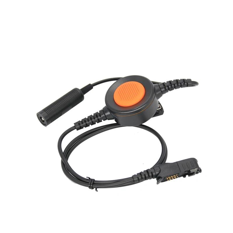 Tactical PTT for XIR P6600i/P6620/E8628i/MTP3150/MTP3250 , Adapt to 7.1mm NATO Civilian Throat Control, Bone Conduction Headset