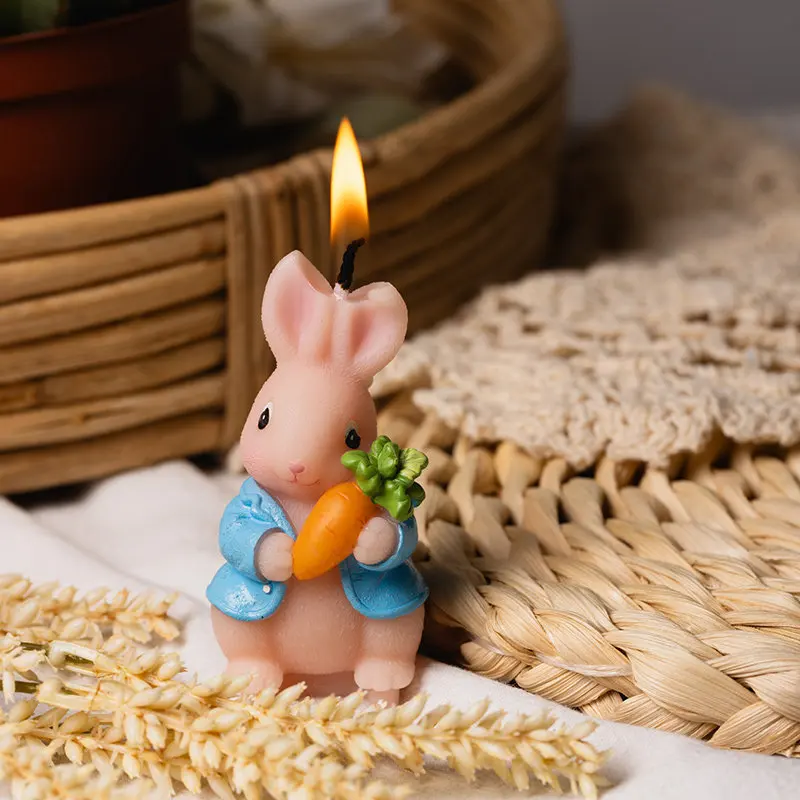Children's Party Supplies Creative Birthday Candles Cute Rabbit Zodiac Candles view 2