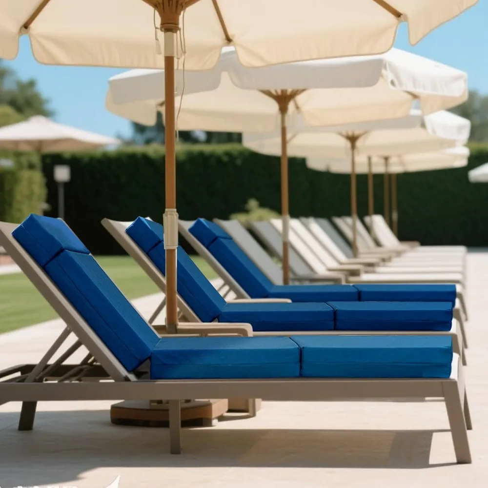 وسائد سميكة مقاومة للماء للاستراحة الخارجية، مقاس 72 × 21 × 5 بوصة، غطاء قابل للإزالة، وسائد أثاث مريحة للفناء #2