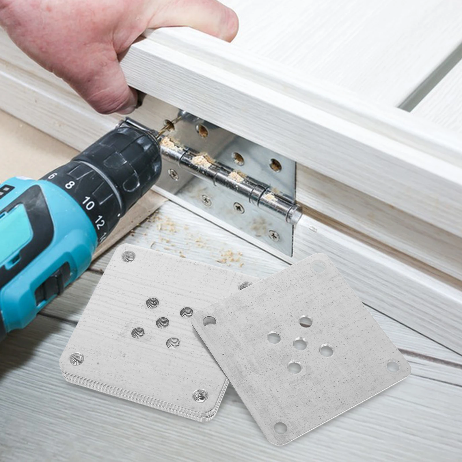 

10Pcs Sofa Iron Mounting Plates Wood Legs Furniture Hardware Repair Plate Furniture Stability Repair Mounting Plate