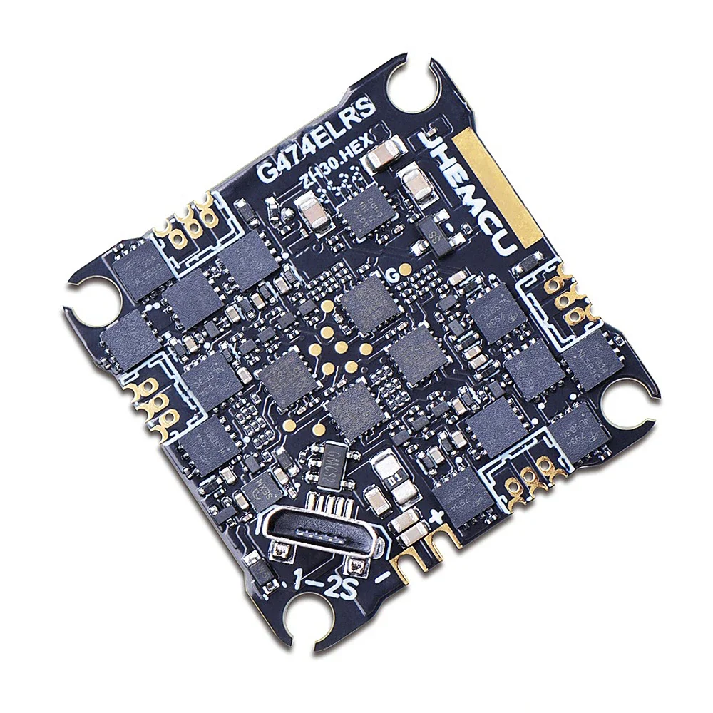 G474ELRS AIO 25x25 Flight Controller OSD-AT7456E With Built-in ELRS 2.4G Receiver And 12A 4-in-1 ESC For 1-2S FPV Drones