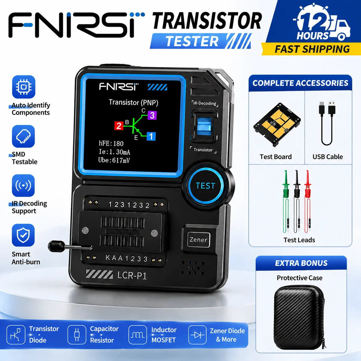 デジタルトランジスタテスター-fnirsi-多機能容量抵抗ダイオードmosfet-npn-pnp電子部品検出器-lcr-d2