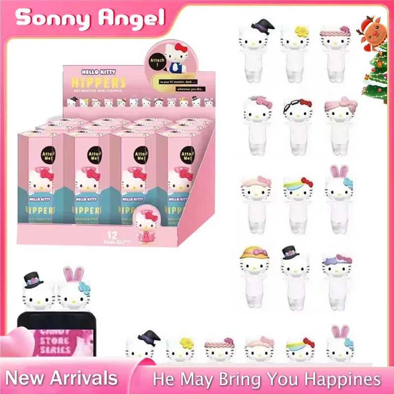 Sonny Angel ตุ๊กตากล่องตาบอด Hello Kitty Angel ตุ๊กตา Surprise ตกแต่งตุ๊กตาของเล่นแฟชั่นตัวละคร Mystery Box คริสต์มาสของขวัญ