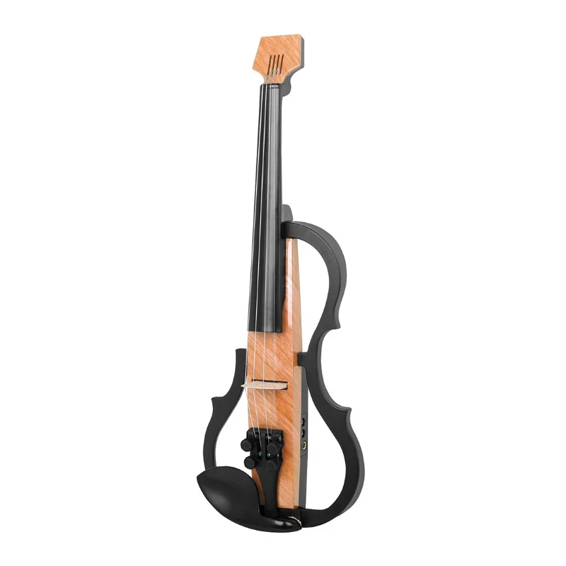 Headless electric acoustic violin, silent violin, adult professional playing electronic violin set, free box.