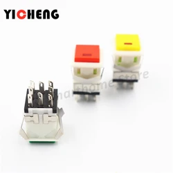 3Pcs kd2 momentary 8Pin Square button switch  KD2-22 momentary  KD2-21 self-locking with light