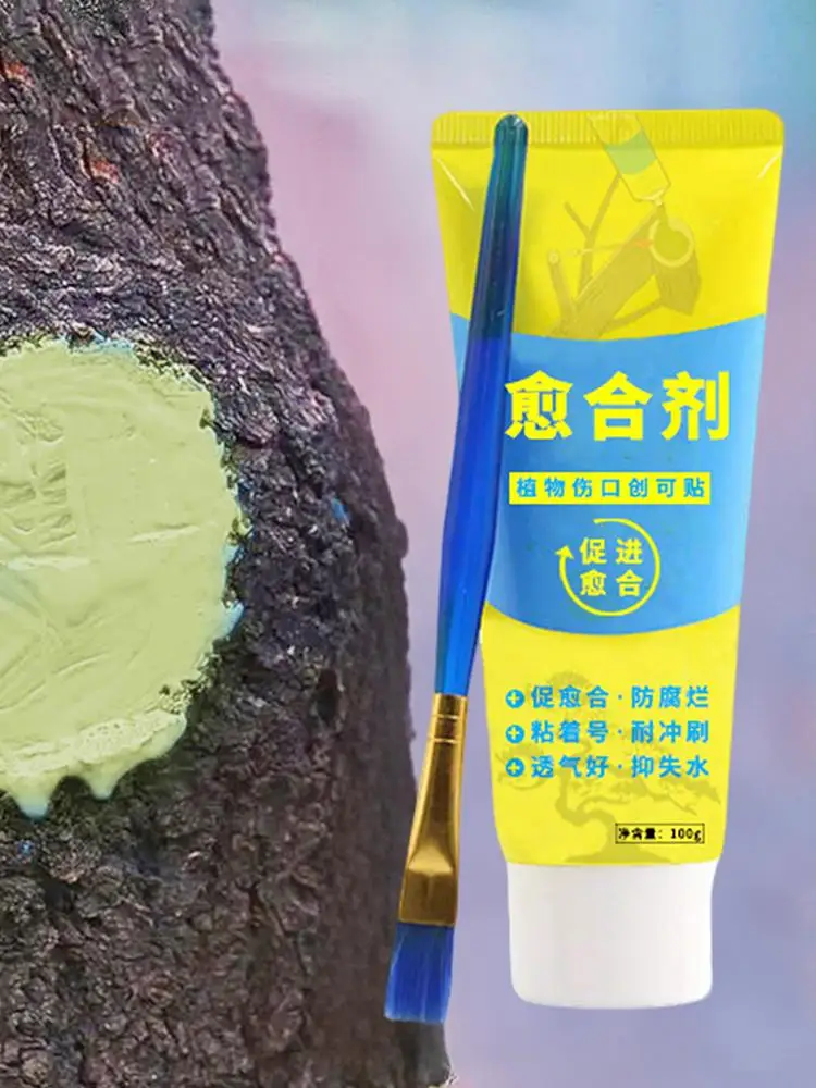 100g Tree Wound Bonsai Cut Paste Plant Restoring Regrowth Sealant Smear Agent Pruning Compound Sealer With Brush