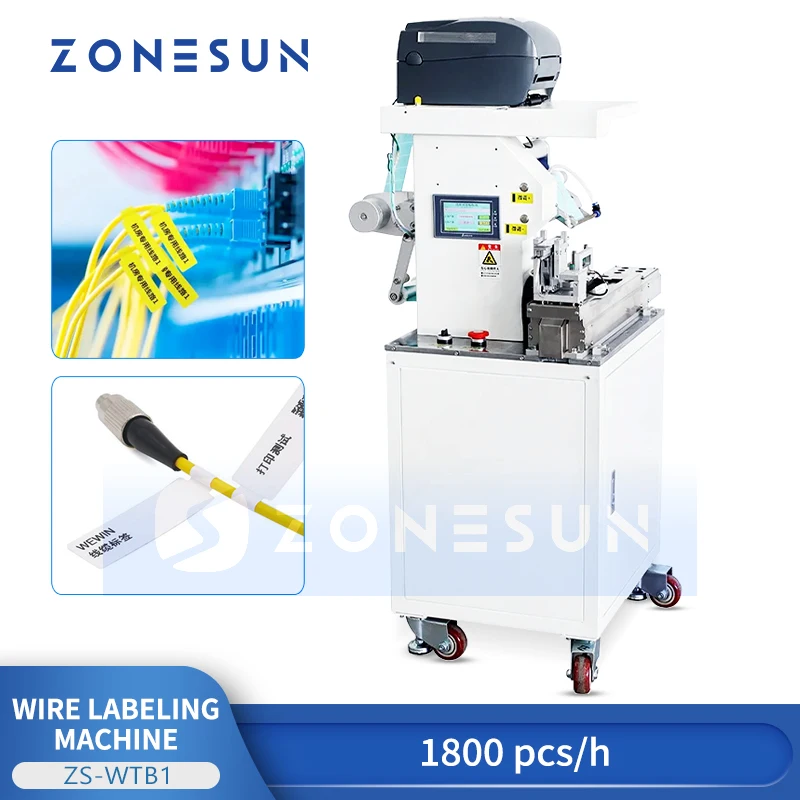 Zonesun ZS-WTB1 Wire Labeling Machine Cable Label Maker Wire Label Printer Wire Labeler Label Applicator