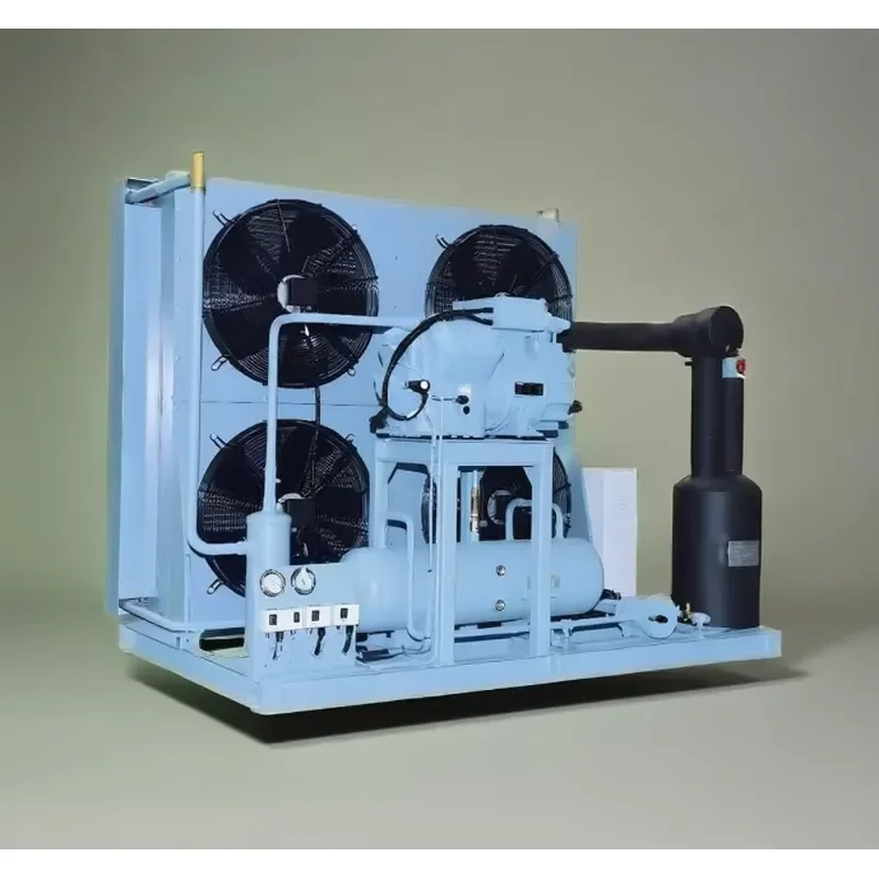 Open Condensing Equipment with Reciprocating Engine 3HP/4HP/5HP/7HP/9HP/10HP/12HP/15HP Cold Room Support for R404A/R507A