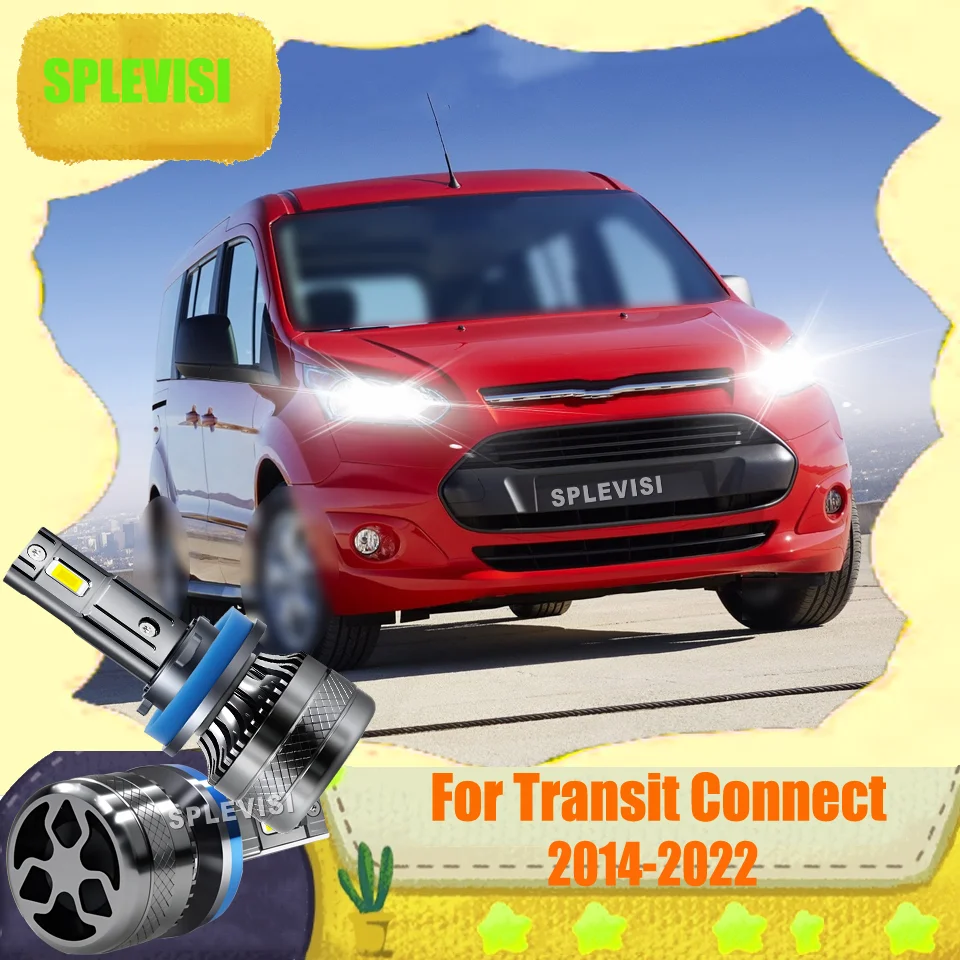 

2Pcs Newest Arrival H11/8/9 Car Auto LED Headlight High/Low Beam Bulbs 20000LM For Transit Connect 2014-2022 Fusion 2019 2020
