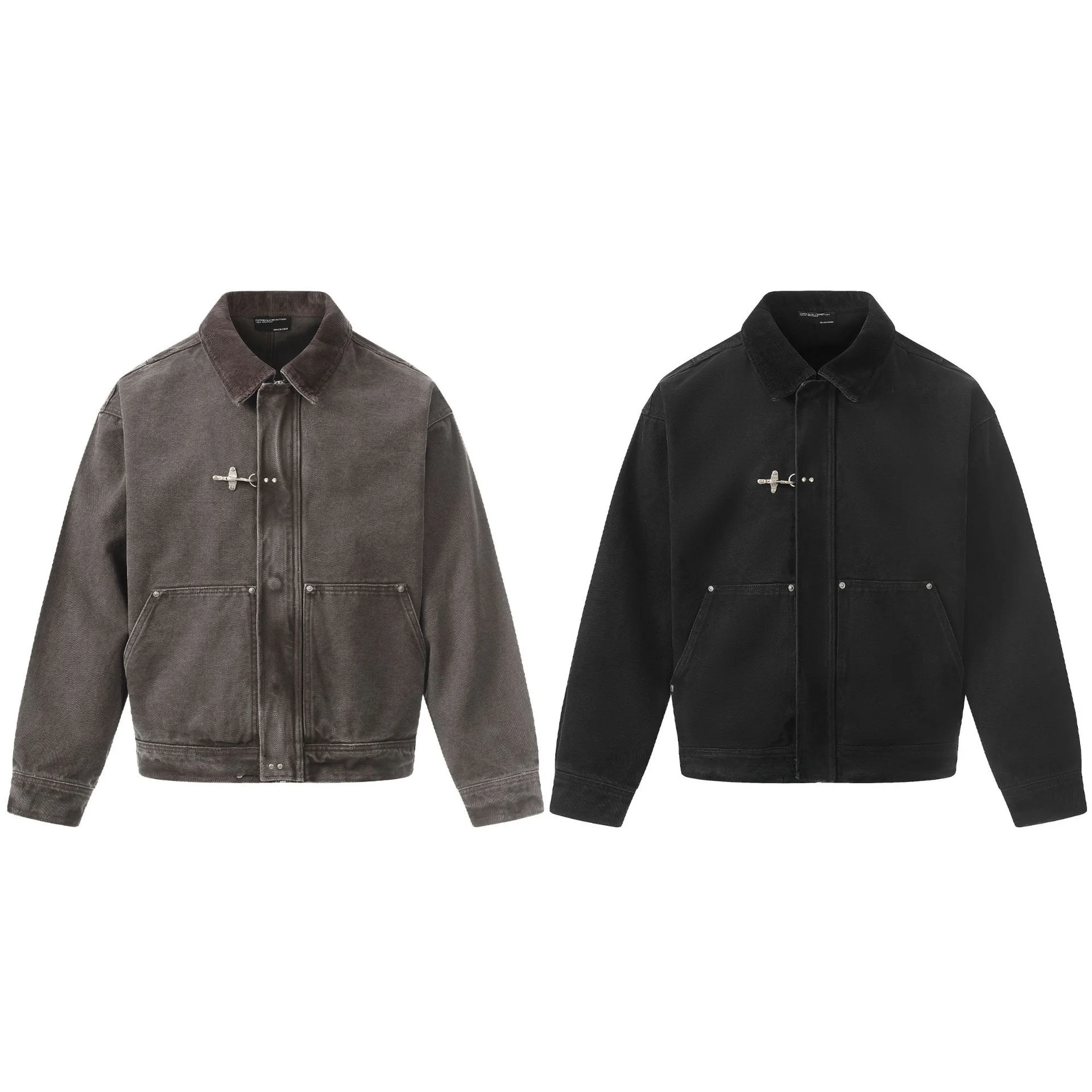 

Ретро-куртка в американском стиле из канваса, свободного кроя, с отложным воротником, мужская рабочая куртка с дизайном в виде самолета и голубого лобстера