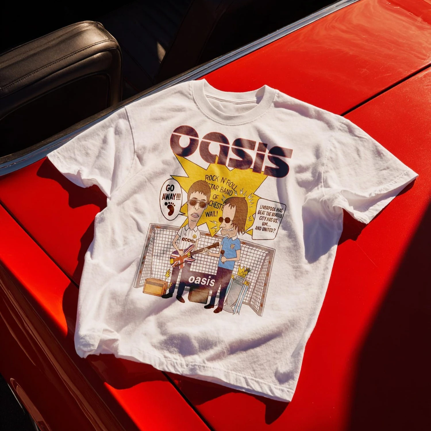 O-Oasis Rock Band T-Shirts for Men Women British Music Albums Vintage Tees Crew Neck Short Sleeve T Shirt Clothing Tops