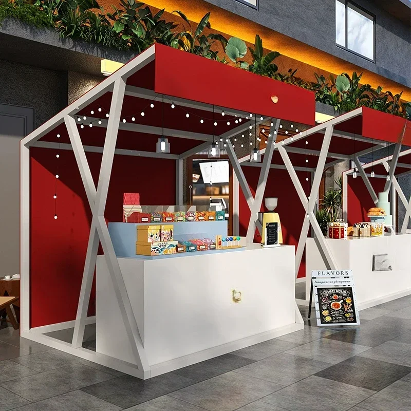 market stall display stand, food snack street outdoor hut wrought iron, commercial street event promotion, stall stand