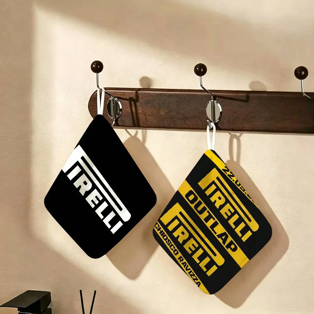Pirel-lis Tires Oxford Hanging Style Hand Wiping Towel, Polyester Cotton, Anti-fade for Indoor Kitchen Living Room