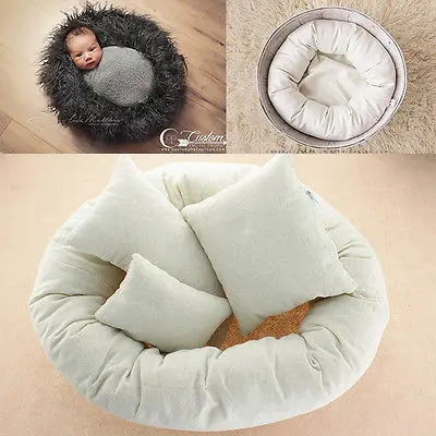 

4Pcs Newborn Photography Props Cycle Ring Round Shape Pillow Baby Photo Prop Backdrop Basket Stuffer Atrezzo Fotos Accessories