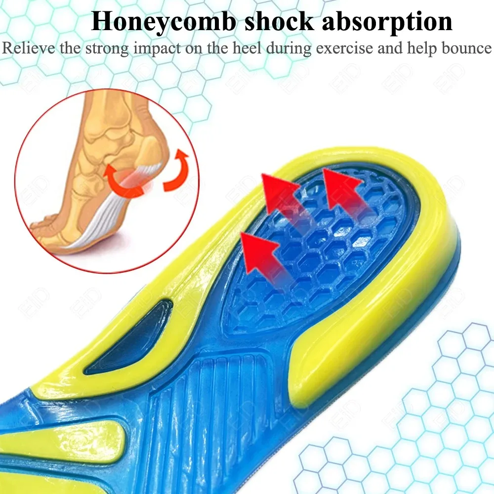 New Silicon Gel Insoles Foot Care for Plantar Fasciitis orthopedic Massaging Shoe Inserts Shock Absorption Shoe pad Unisex