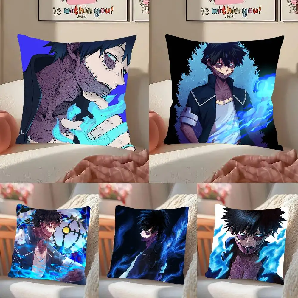 Dabi Anime My H-Hero Academia Pillow Case Fashion Square Pillowcase Bedroom Sofa Room Ins Decoration Leisure