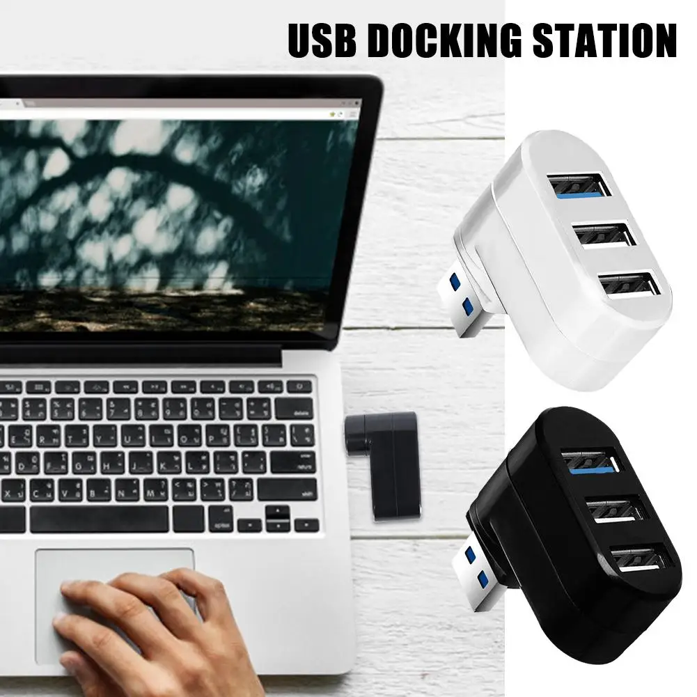 Usb Hub 3.0 Adapter 180 Rotation High Speed U Disk Reader Splitter 3 Ports Usb 2.0 For Computer Pc Laptop Mini Accessories P0k8