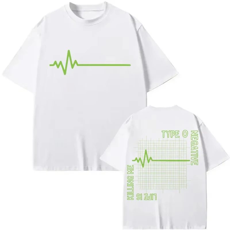 록 밴드 타입 오 네거티브 티셔츠 남녀 의류 패션 힙합 티셔츠 여름 캐주얼 반팔 티셔츠 Y2K 스트리트웨어