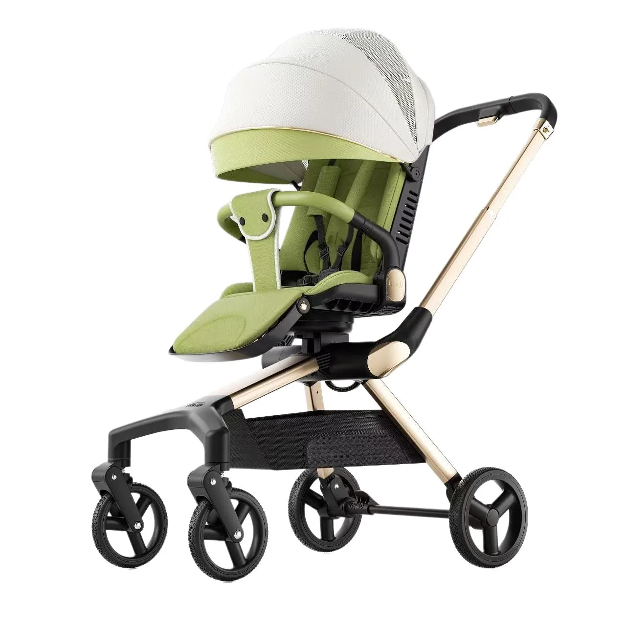 

Aluminum Alloy Baby Walking Artifact High Landscape Baby Stroller Baby Can Sit or Lie Down Two-way Foldable Stroller