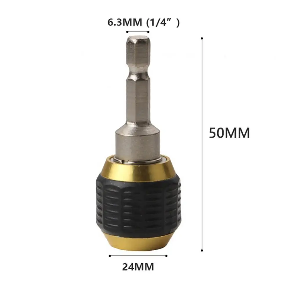 1/4 Inner Hex 50mm 60mm Hexagonal Shank Quick Coupling Power Tool Accessories Electric Drills Adapters Drill Bit Holder Parts