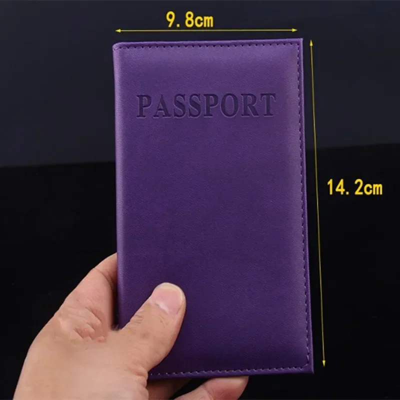 Couverture de Passeport en Cuir PU, Porte-Documents de Voyage, Carte d'Identité, Haute Qualité, Accessoire en Anglais