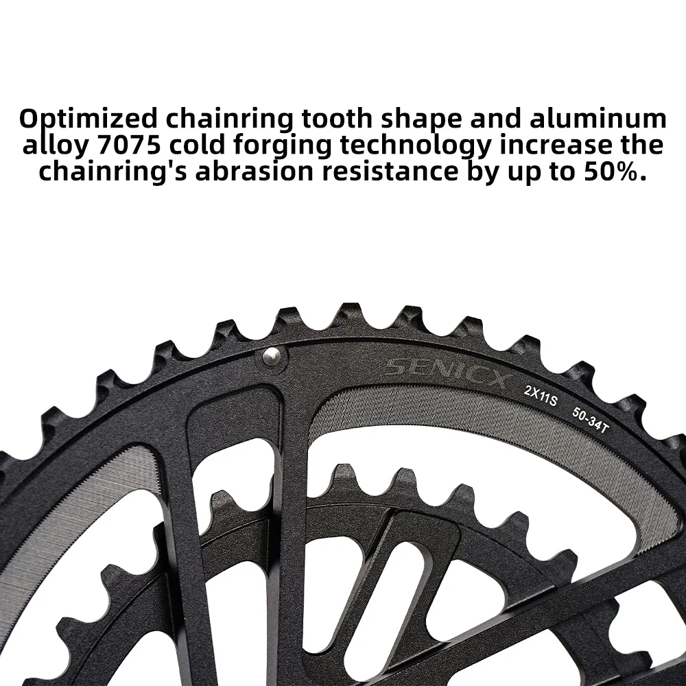 SENICX Road Crankset PR3 Crank 165 170 172.5 175mm 46-30T 50-34T 52-36T 53-39T for Road Folding Bike 10 /11/12 Speed NEW