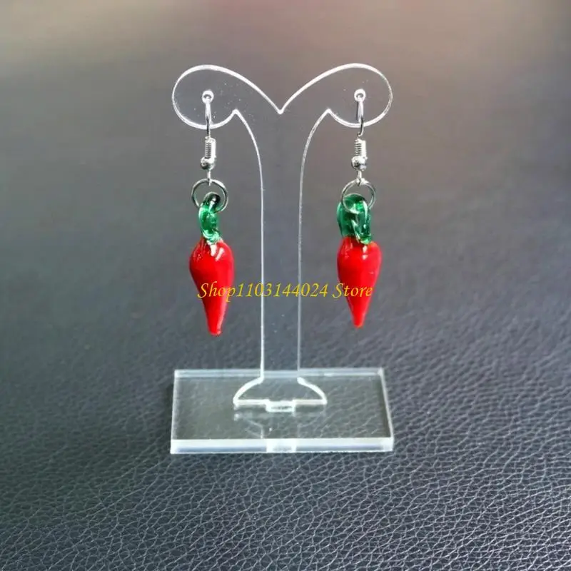 N5KE أنيقة واضحة الصلاح أحرار الحلق شاشة عرض مجوهرات الوقوف لإعدادات مختلفة #3