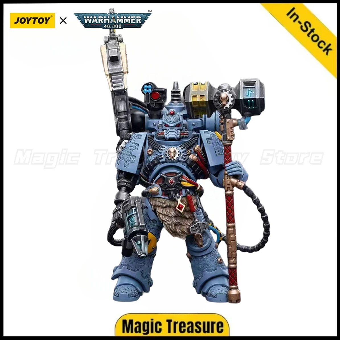 

【В наличии】JOYTOY Warhammer 40K Space Wolves Iron Priest Jorin Fellhammer Toys 1/18 Фигурка