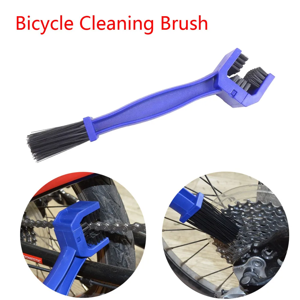 Blue Cleaning Brush Bicycle Cycling Durable Scrubber Bike Maintenance Portable Tool Chain Care Applicator Bicycle Cleaning T1