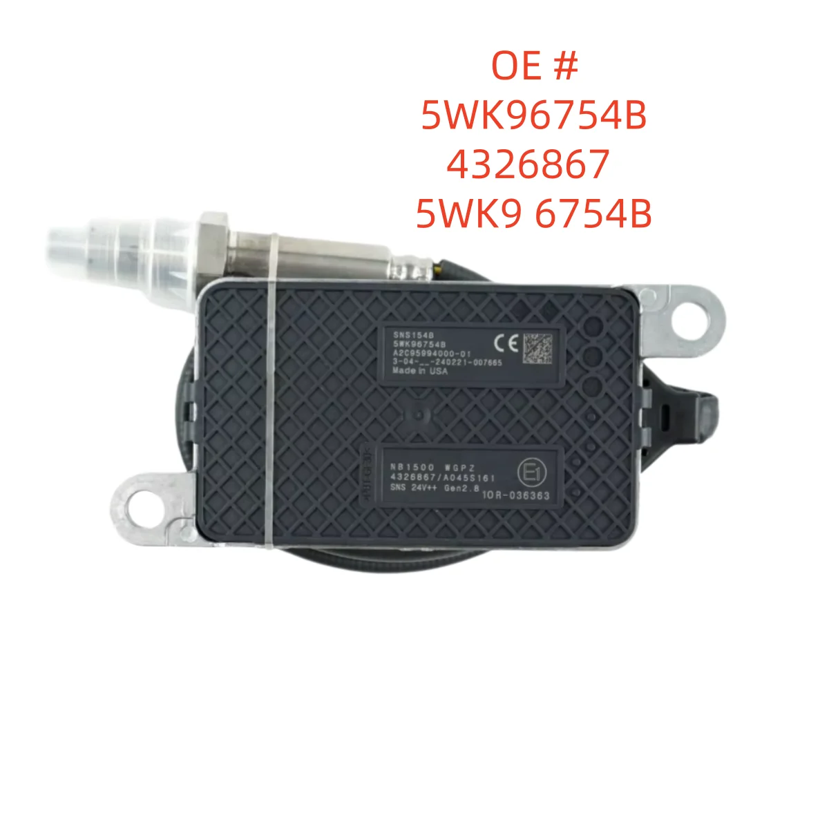 High quality New 5WK96754B 4326867 5WK9 6754B Nitrogen Oxygen Sensor NOx Sensor for cummins Truck Parts